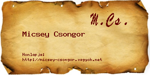 Micsey Csongor névjegykártya